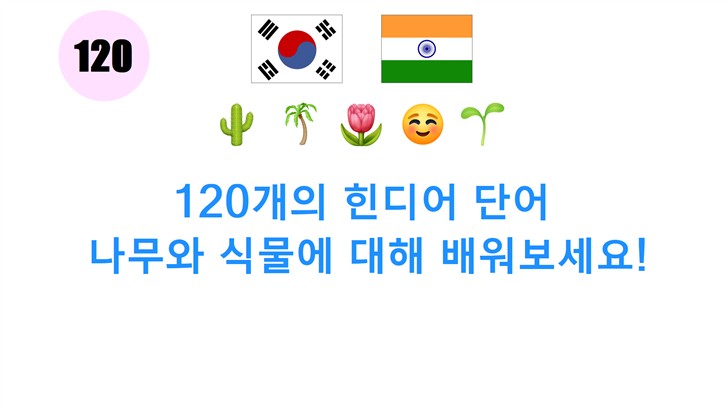 120개의 힌디어 단어: 나무와 식물에 대해 배워보세요!